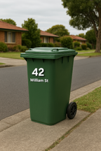 🗑️ Custom Rubbish Bin Address Decals – Durable Outdoor Vinyl