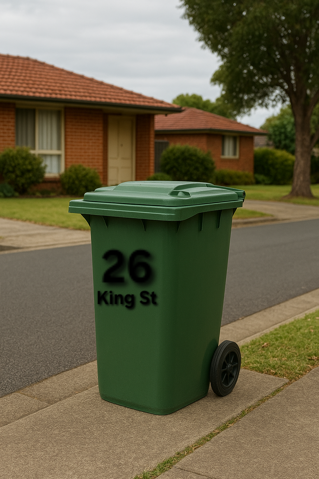 🗑️ Custom Rubbish Bin Address Decals – Durable Outdoor Vinyl